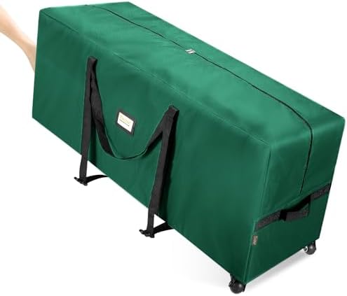 BALEINE 7.5 ft Rolling Christmas Tree Storage Bag — Green