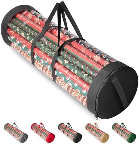 BALEINE Christmas Wrapping Paper Organizer Storage — Black
