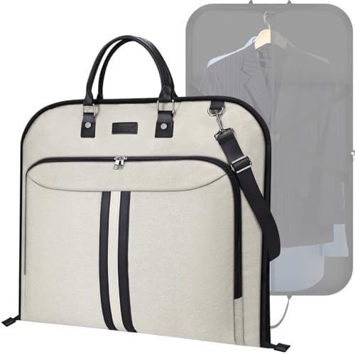 BALEINE Garment Bags for Travel, Water Resistant Carry on Suit Bag — Beige