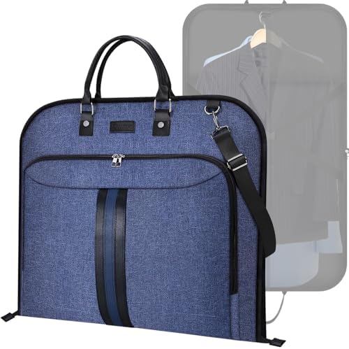 BALEINE Garment Bags for Travel, Water Resistant Carry on Suit Bag — Blue