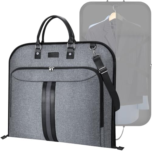 BALEINE Garment Bags for Travel, Water Resistant Carry on Suit Bag — Gray