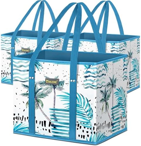 BALEINE Reusable Grocery Bags, Heavy Duty Shopping Tote Bag — Island Breeze