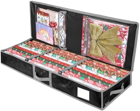 BALEINE Soft Christmas Wrapping Paper Storage Bag — Carbon Black
