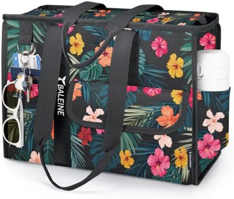 BALEINE Utility Tote Bag for Women with Zipper, Teacher Nurse Work Bag — Blossom Season